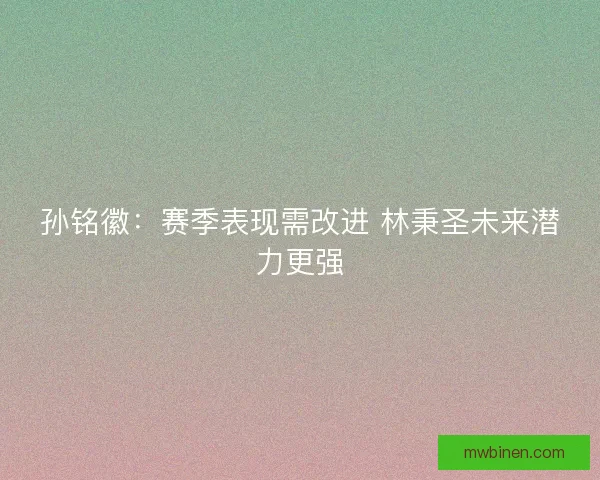孙铭徽：赛季表现需改进 林秉圣未来潜力更强
